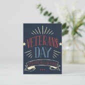 Veteranentag Feiertagspostkarte (Stehend Vorderseite)