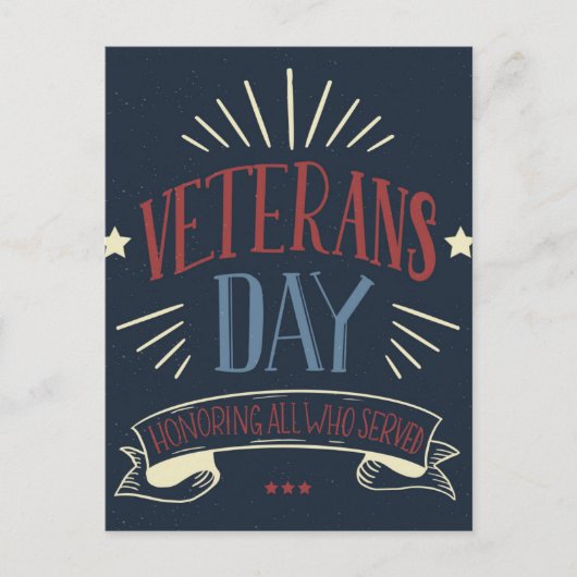 Veteranentag Feiertagspostkarte (Vorderseite)