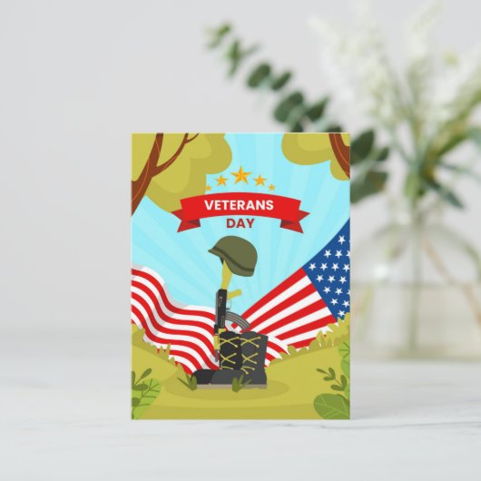 Veteranentag Feiertagspostkarte (Stehend Vorderseite)
