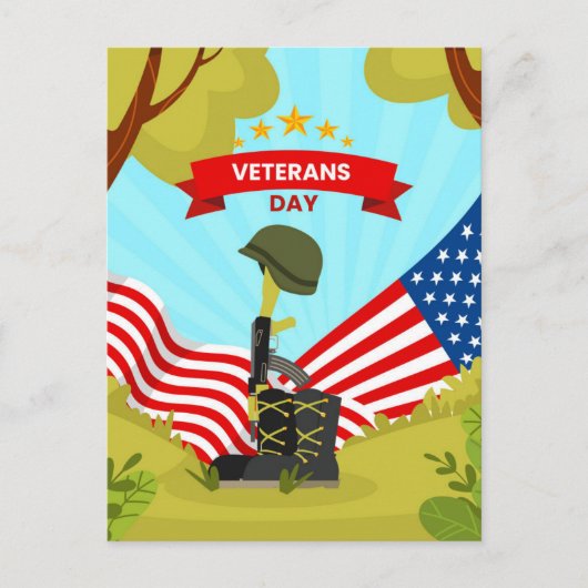 Veteranentag Feiertagspostkarte (Vorderseite)