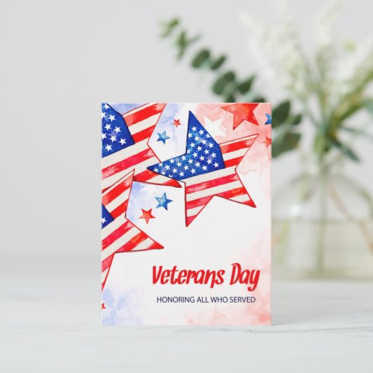 Veteranentag Feiertagspostkarte (Stehend Vorderseite)