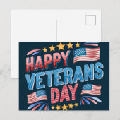 Veteranentag Feiertagspostkarte (Vorne/Hinten)