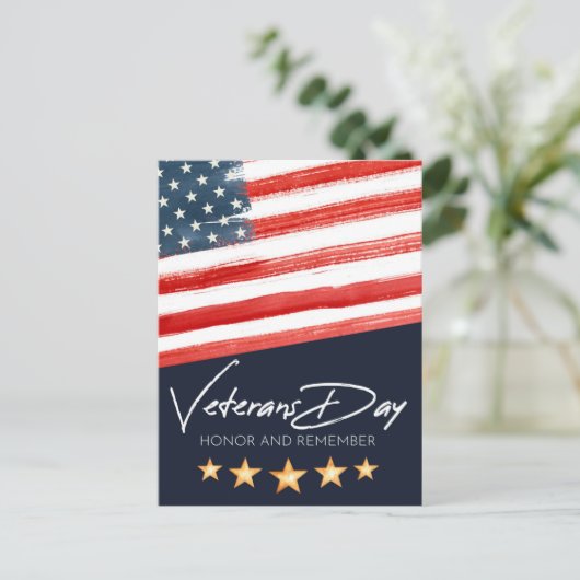 Veteranentag Feiertagspostkarte (Stehend Vorderseite)