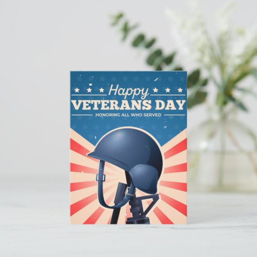 Veteranentag Feiertagspostkarte (Stehend Vorderseite)