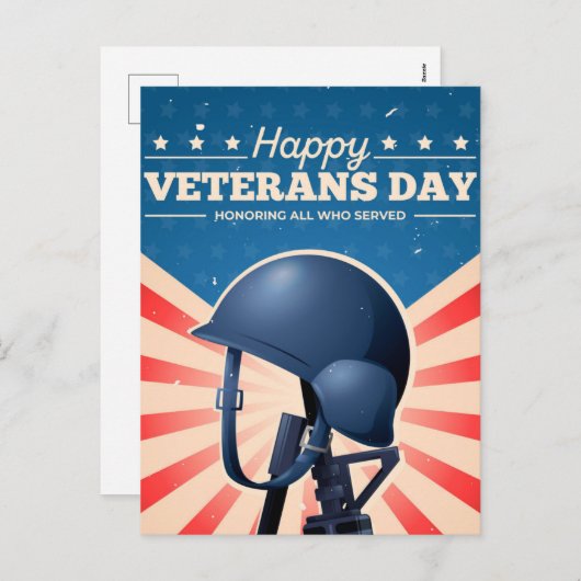 Veteranentag Feiertagspostkarte (Vorne/Hinten)