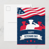 Veteranentag Feiertagspostkarte (Vorne/Hinten)