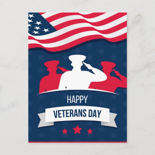 Veteranentag Feiertagspostkarte (Vorderseite)