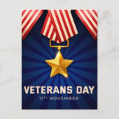 Veteranentag Feiertagspostkarte (Vorderseite)