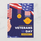 Veteranentag Feiertagspostkarte (Vorderseite)