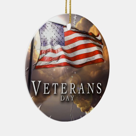 Veteranentag Keramik Ornament (Rechts)