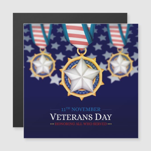 Veteranentag Magnetkarte (Vorne/Hinten)