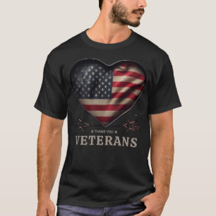 Veteranentag mit amerikanischer Flagge für Männer T-Shirt
