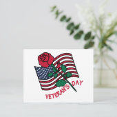 Veteranentag Postkarte (Stehend Vorderseite)