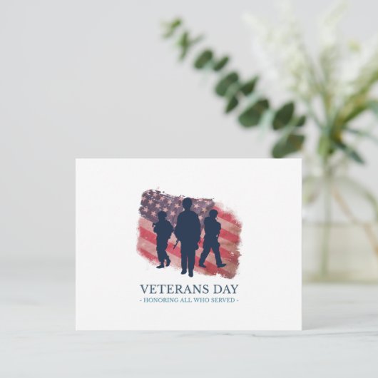 Veteranentag Postkarte (Stehend Vorderseite)