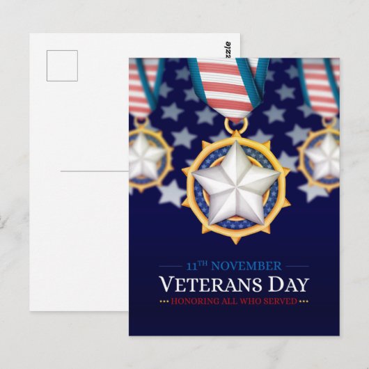 Veteranentag Postkarte (Vorne/Hinten)