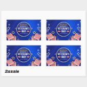 Veteranentag Rechteckiger Aufkleber (Blatt)