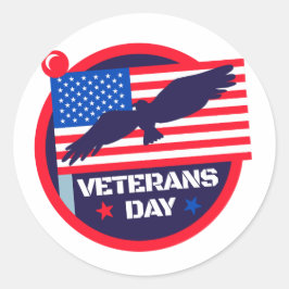 Veteranentag Runder Aufkleber