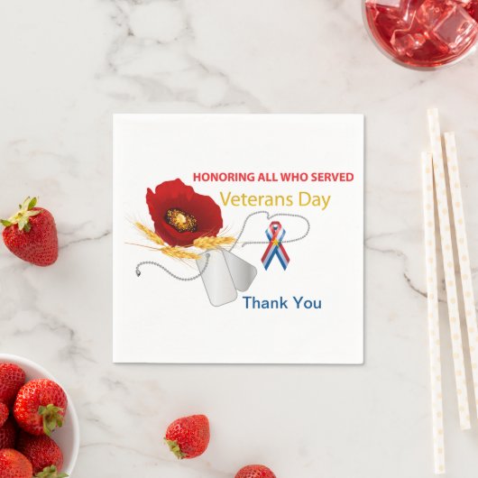 Veteranentag Serviette (Beispiel)