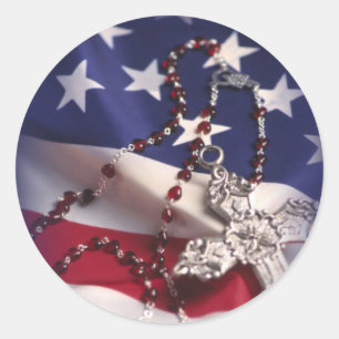 Veteranentagskreuz und -flagge runder aufkleber