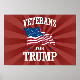 VETERANER FÜR TRUMP POSTER
