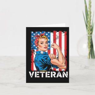 Veteranische patriotische Frau Veteranentag Weibli Karte