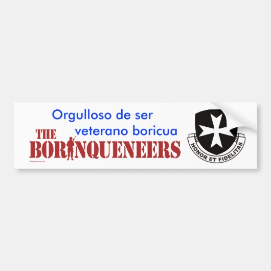 Veterano Boricua 2 - Autoaufkleber (Vorne)