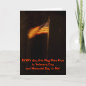 Veterans and Memorial Day Flag Dankeskarte (Vorderseite)