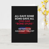 Veterans Anti-trump Draft Dodger Bone Spurs For Ve Karte (Gelbe Blume)