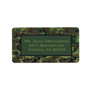 Veterans Army Military Return Address Label Adressaufkleber
