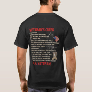 Veteran's Credo Ich bin ein Veteran Stolz jetzt St T-Shirt