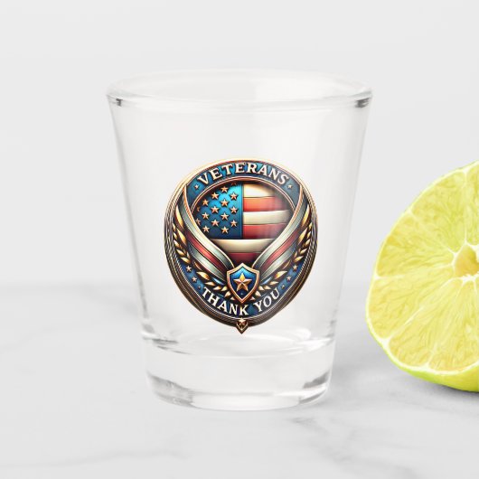 Veteran's Dankeschön Day Schnapsglas (Vorderseite)
