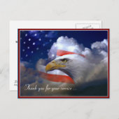 Veterans Day American Flag and Eagle Postcard Postkarte (Vorne/Hinten)