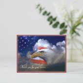 Veterans Day American Flag and Eagle Postcard Postkarte (Stehend Vorderseite)