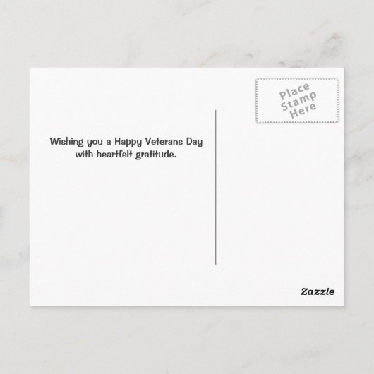 Veterans Day American Flag and Eagle Postcard Postkarte (Rückseite)