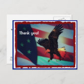 Veterans Day American Flag and Eagle Postcard Postkarte (Vorne/Hinten)