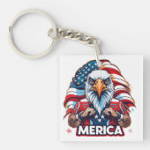 Veterans Day American Flag Merica Patriotic Eagle Schlüsselanhänger (Vorderseite)