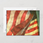 Veterans Day American Flag und Danke Postcard Postkarte (Vorne/Hinten)