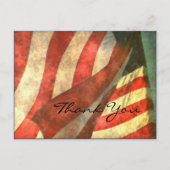 Veterans Day American Flag und Danke Postcard Postkarte (Vorderseite)