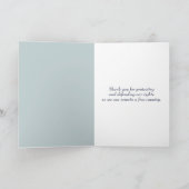 Veterans Day Bald Adler mit amerikanischer Flagge Karte (Innenseite)