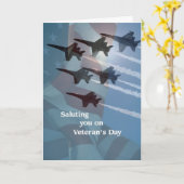 Veteran's Day Blue Angels Salute Karte (Gelbe Blume)