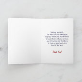 Veterans Day Card Patriotic Heart Ehefrau Veterans Karte (Innenseite)