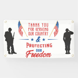 Veteran's Day Danke für Ihren Dienst Patriotic Banner