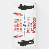 Veteran's Day Danke für Ihren Dienst Patriotic Banner (Vertikal)