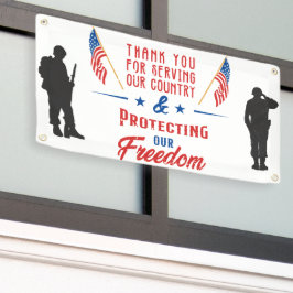 Veteran's Day Danke für Ihren Dienst Patriotic Banner