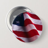 Veteran's Day Danke, Patriotic American Flag Button (Vorne & Hinten)