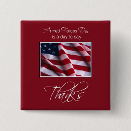Veteran's Day Danke, Patriotic American Flag Button