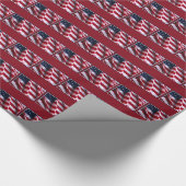 Veteran's Day Danke, Patriotic American Flag Geschenkpapier (Ecke)