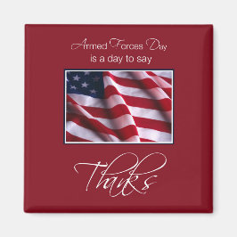 Veteran's Day Danke, Patriotic American Flag Magnet