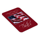 Veteran's Day Danke, Patriotic American Flag Magnet (Rechte Seite)