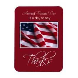 Veteran's Day Danke, Patriotic American Flag Magnet